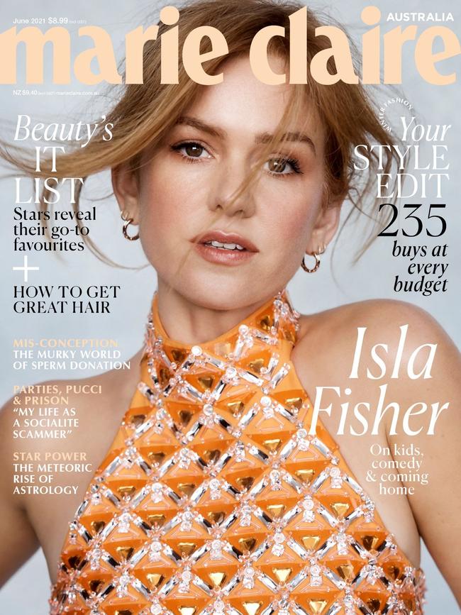 Isla Fisher on the cover of the June issue of Marie Claire Australia.