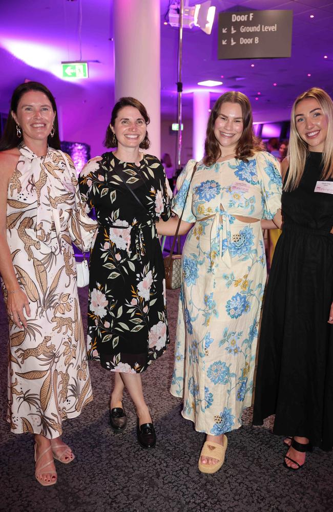 Katrina Mattig, Amanda Appel, Christie Perrin and Kiana Gray at the Gold Coast Bulletin Women of the Year Awards 2024 launch at Gold Coast Convention and Exhibition Centre. Picture, Portia Large.