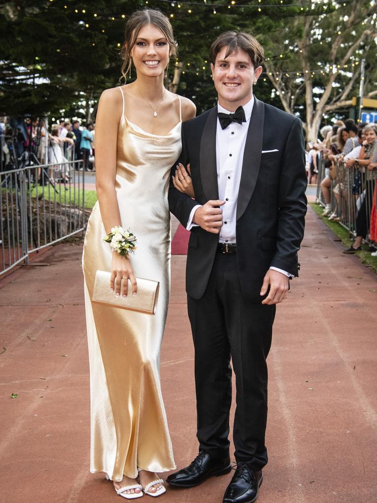 Jake Durie and partner Lydia Jocumsen at St Mary's College formal at Picnic Point, Friday, March 24, 2023. Picture: Kevin Farmer