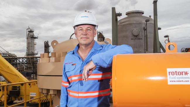 Brett Woods, Santos energy solutions president, at the Moomba carbon capture and storage site. Picture: Supplied