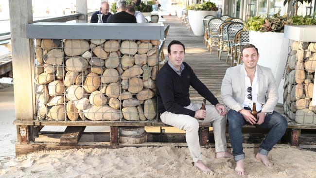 Ben and Jono Isaac bought the Boathouse Group from troubled owners Andrew Goldsmith and Pip Robb, who still working for the business. The brothers are pictured at the Boathouse Balmoral. Picture Ryan Osland