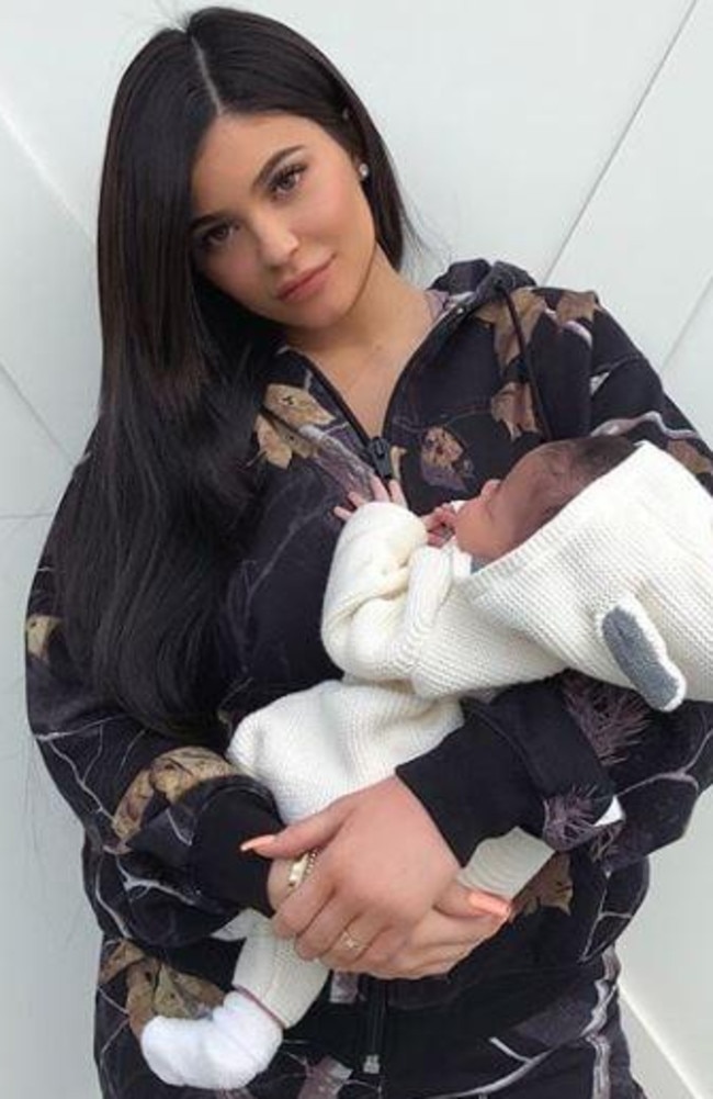 Kylie Jenner with her baby girl Stormi. Picture: Instagram