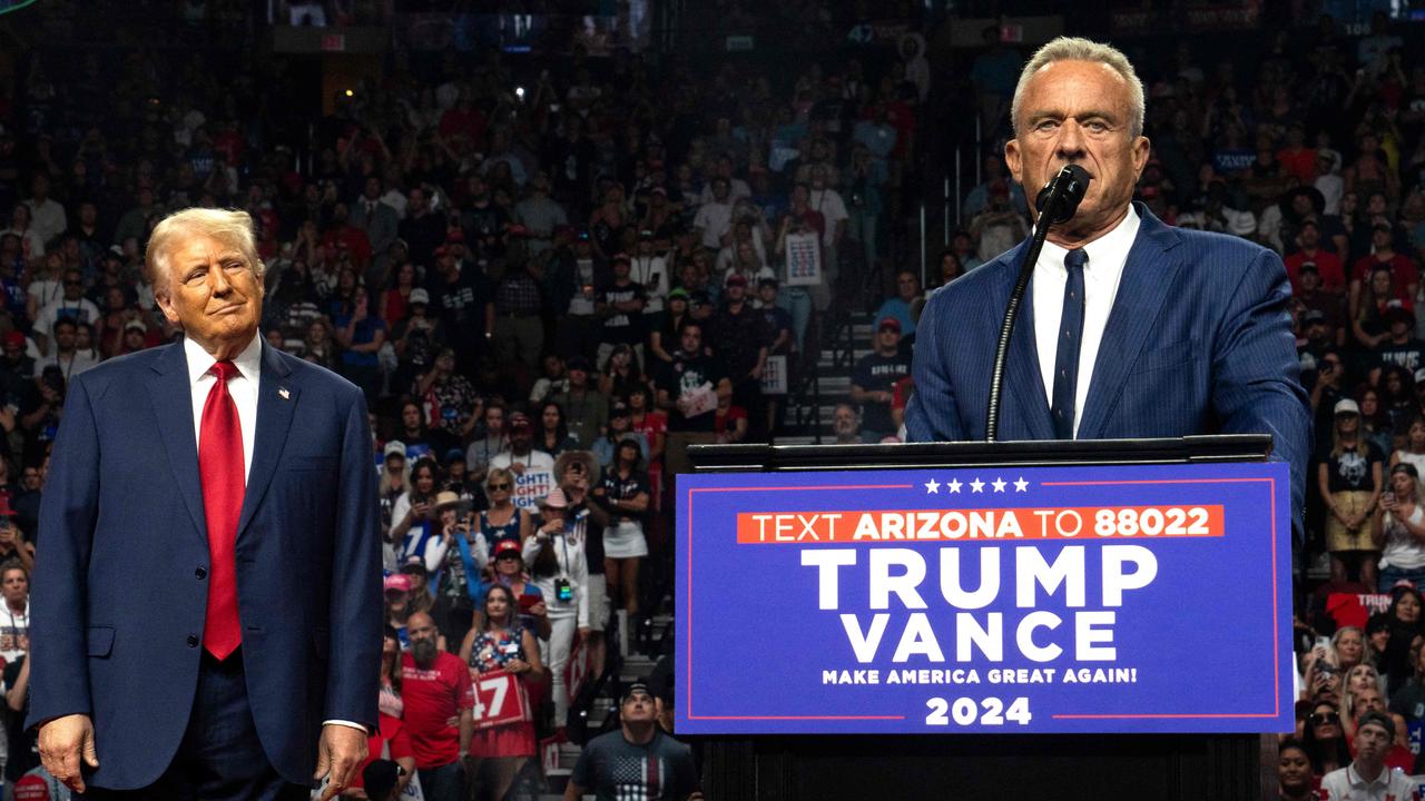 Robert F. Kennedy Jr. (R) speaks as Republican presidential nominee. Picture: Rebecca Noble / GETTY IMAGES NORTH AMERICA / Getty Images via AFP