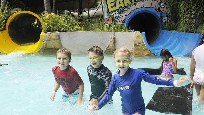 Kids trying to cool down at Manly Waterworks a few years ago.