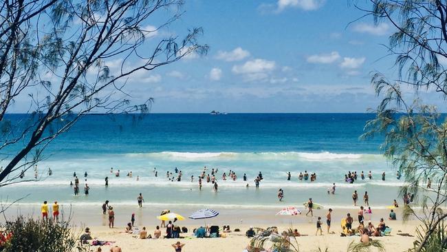 Byron Bay’s famous beach.