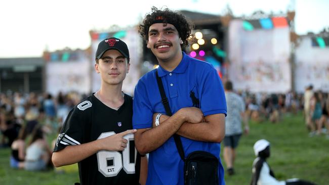 The Grass Is Greener music festival at the Cairns Showgrounds. Fenix McManus and Oscar Brim. PICTURE: STEWART MCLEAN