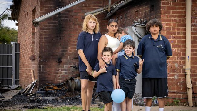 Telika and her family now have to rebuild their lives from scratch. Picture: Emma Brasier