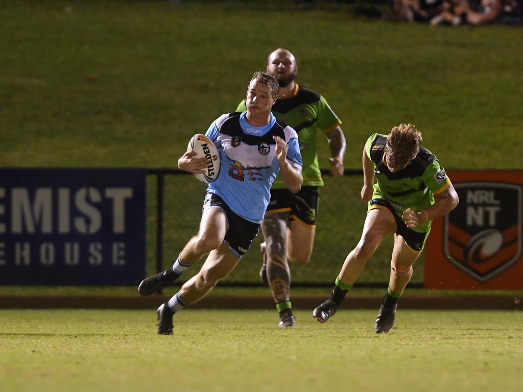 Northern Sharks Lachie Wright in the NRLNT Grand Final 2022. Picture: (A)manda Parkinson