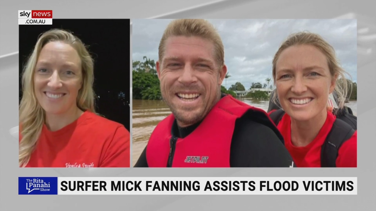 Mick Fanning 'swapped his surfboard for a jet ski' to help people caught in floods