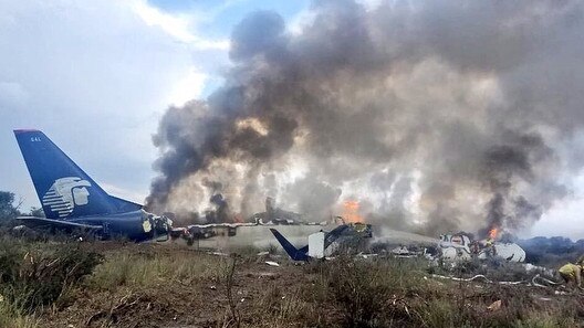 There were no casualties when a plane crashed in Mexico this week. Picture: Twitter