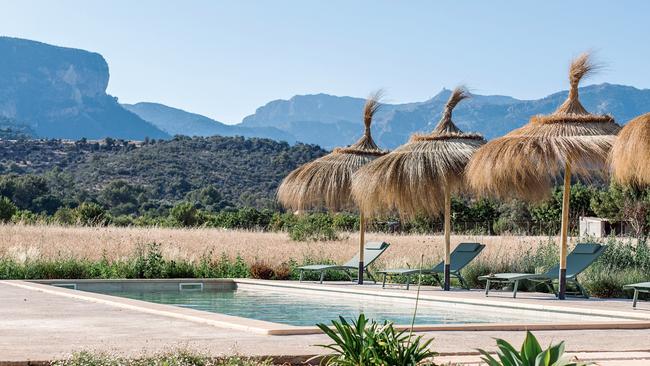 The pool at Casa Mana in Mallorca, Spain. Picture: Ana Lui.