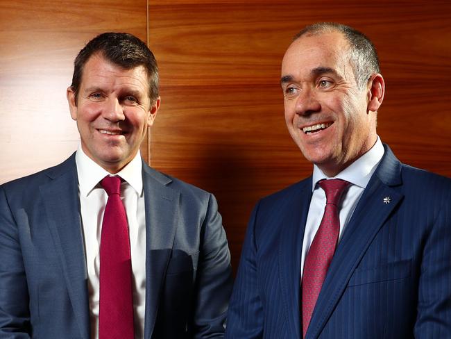 04/07/18 NAB CEO Andrew Thorburn and COO Mike Baird at the Australian-British Chamber of Commerce in Melbourne. Aaron Francis/The Australian