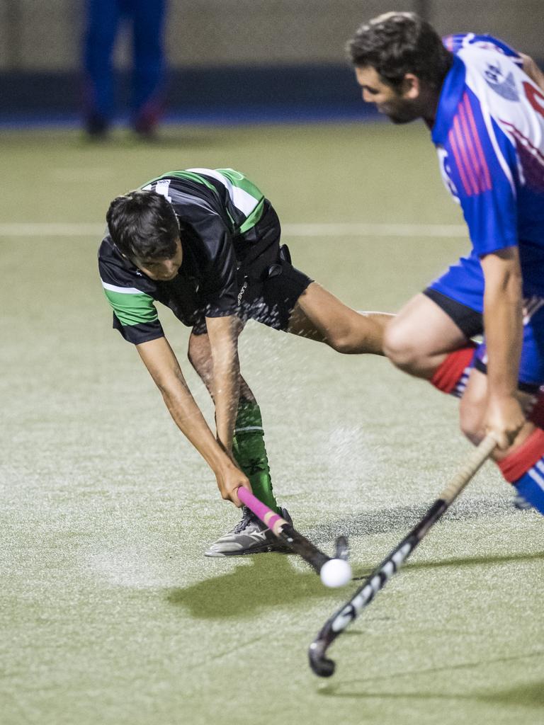 Will Suey of Norths against Rangeville in A1 mens hockey round eight at Clyde Park, Friday, June 11, 2021. Picture: Kevin Farmer