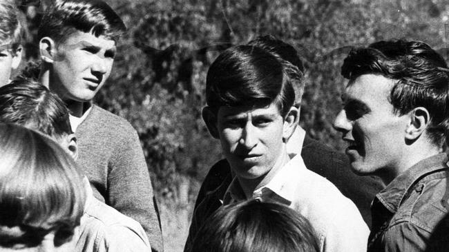 The Prince of Wales meeting other students at Timbertop in 1966.