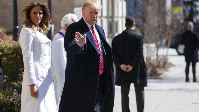 Donald Trump and first lady Melania Trump. Picture: AP.