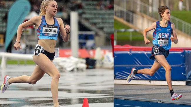 Hayley Kitching (17) and Jade Kitching (15) are superstar runners representing Coffs and Australia