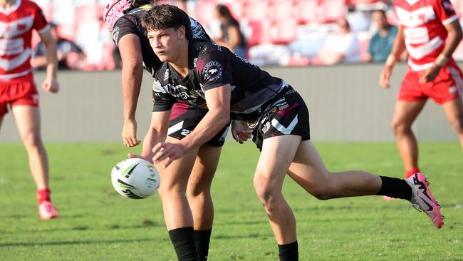 Hayden Watson passes the ball in last season’s Langer Trophy Grand Final. Picture: Liam Kidston