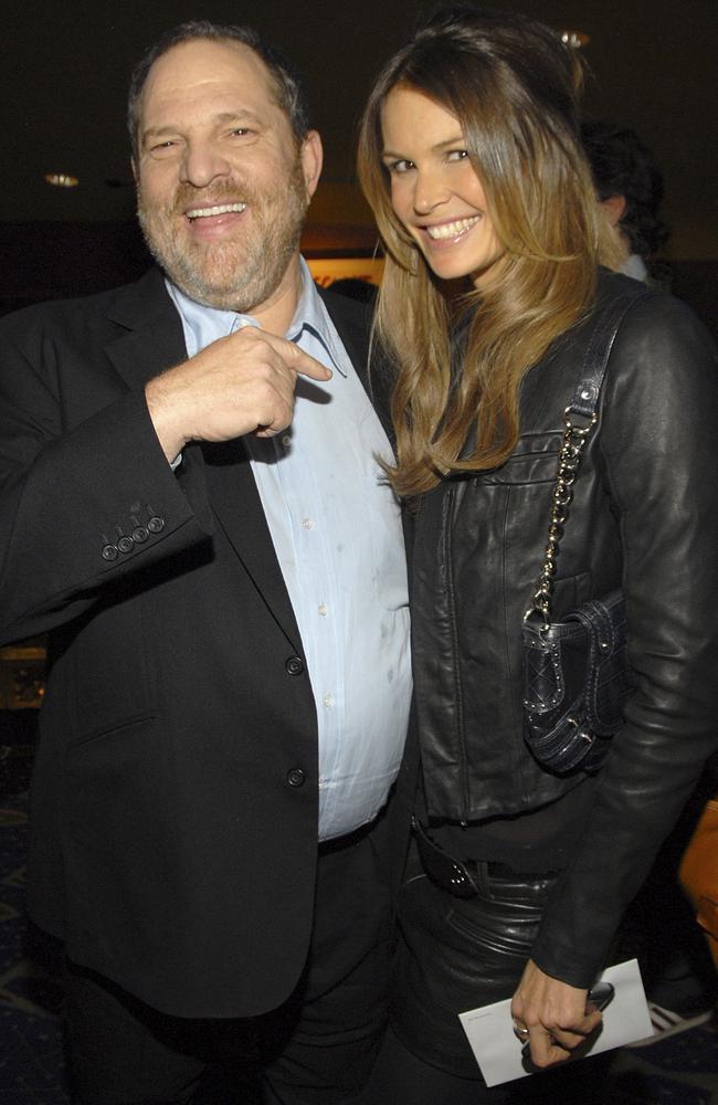 Harvey Weinstein and Elle Macpherson in 2007. McPherson previously said she had a professional relationship with Weinstein. Picture: Kevin Mazur