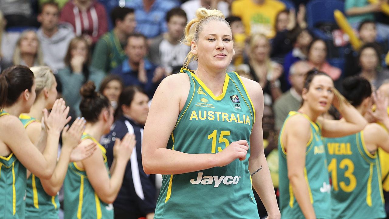 Lauren Jackson is back in the green and gold. Picture: Stefan Postles/Getty Images