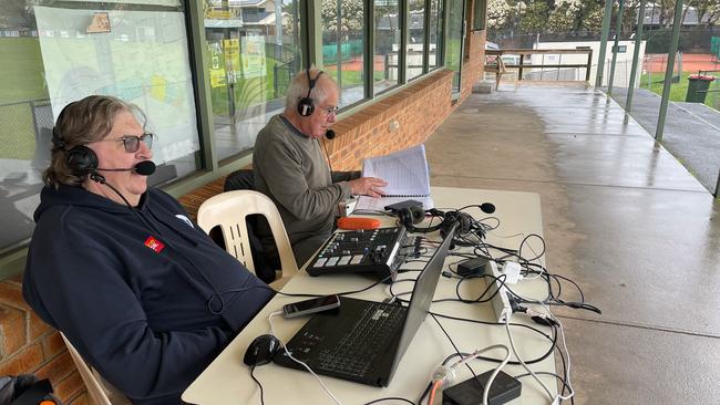 The RPPFM cricket commentary team was all set up at the MPCA cricket game between Heatherhill and Baden Powell at Bruce Park on Saturday. Picture: Valeriu Campan