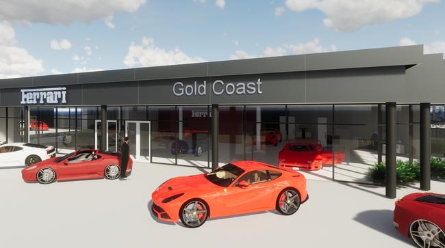 The new Ferrari showroom on the Gold Coast