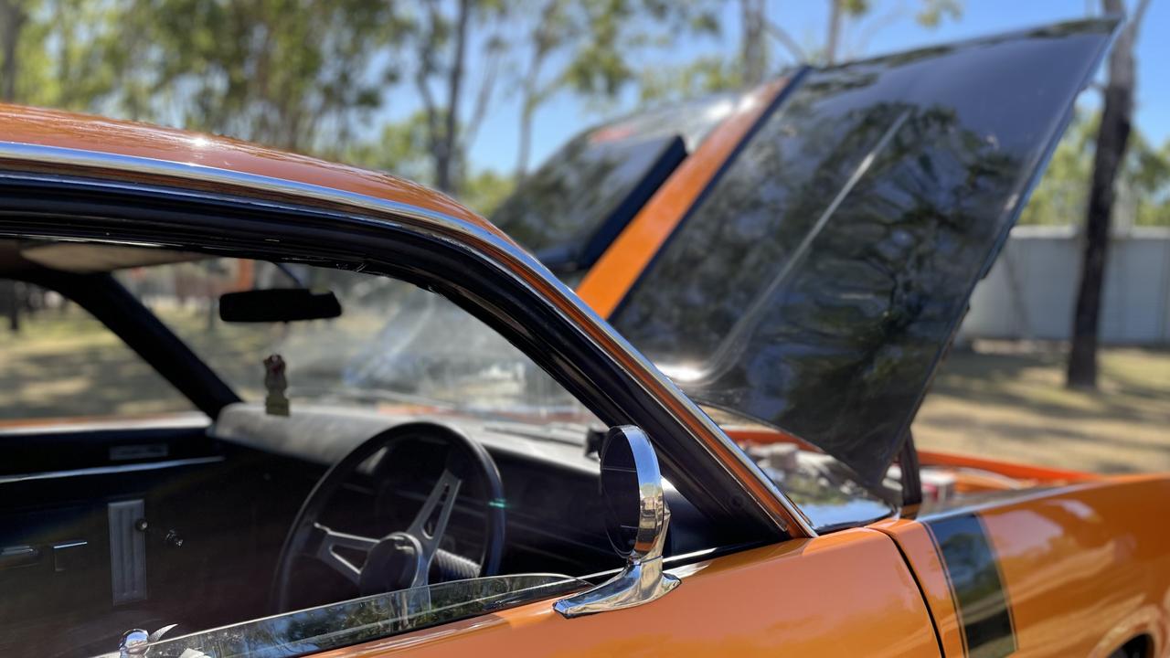 Townsville man Troy Wilson's restored 1971 Valiant Charger, which runs on LPG.