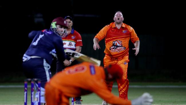 Barrier Reef Big Bash Game 1: Badgers v Hurricanes at Griffiths Park. Badgers' Aaron Lock. Picture: Stewart McLean