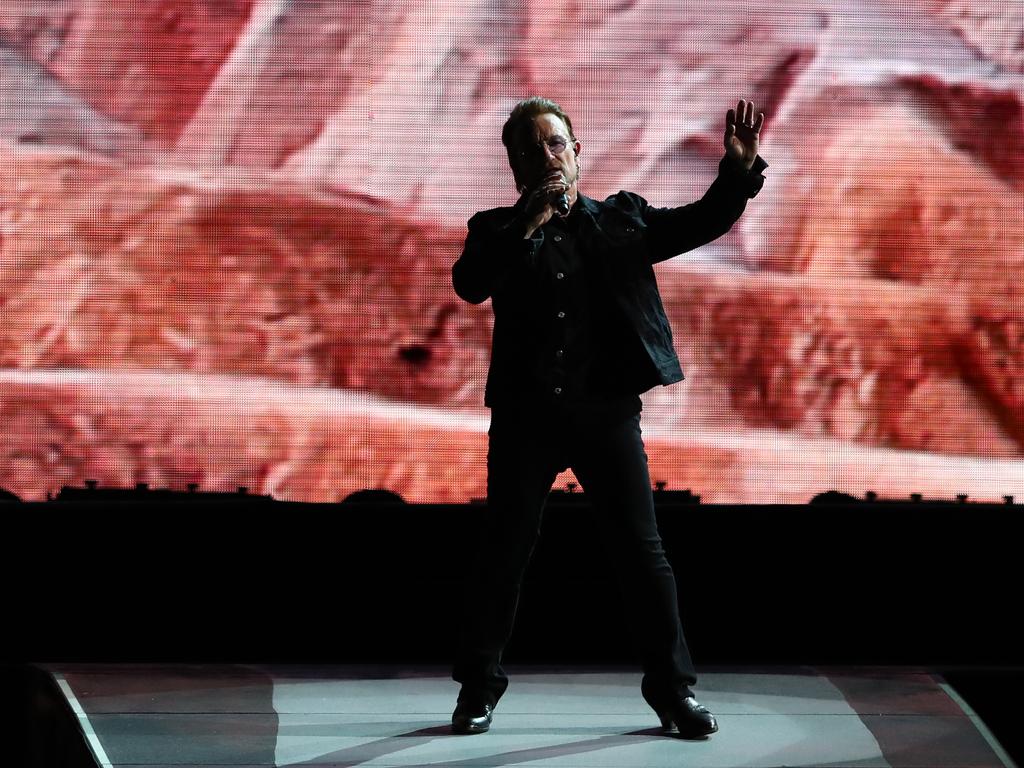 Bono of U2 performing at Suncorp Stadium in Brisbane back in 2019. Picture: Chris Hyde/Getty Images)