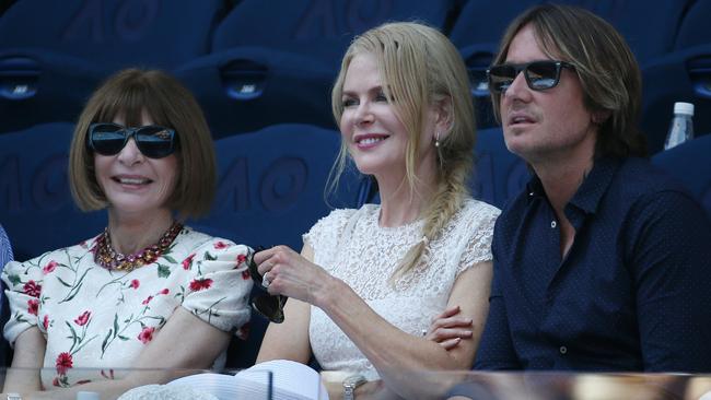 The match had a touch of Hollywood about it with American Vogue editor Anna Wintour and celebrity power couple Nicole Kidman and Keith Urban watching from the sidelines. Picture: Michael Klein