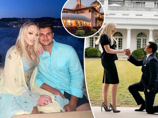 Tiffany Trump will marry Michael Boulos at Mar-a-Lago in November. Picture: tiffanytrump/Instagram; themaralagoclub/Instagram