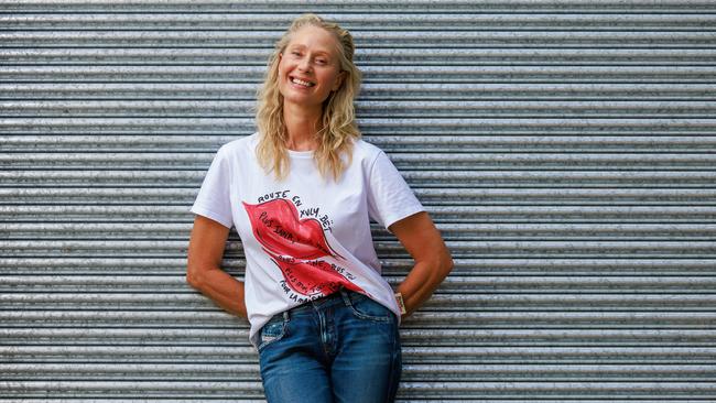 Sydney model Kate Bell, 55, in Woollahra, today. She is busier than ever and has been modelling since age 18. Picture: Justin Lloyd.