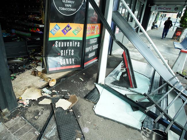 The Glenroy tobacco store was targeted on October 9. Picture: Luis Enrique Ascui