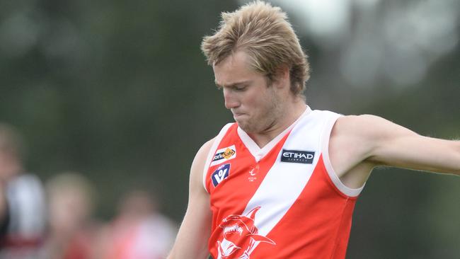 Sorrento forward Leigh Poholke fired off six goals in the Sharks’ 110-point win over Rye in Nepean league on Saturday.