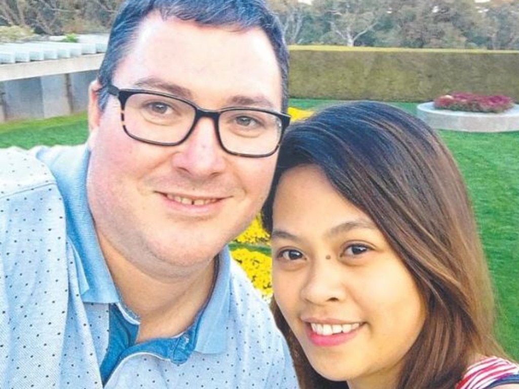 Dawson MP George Christensen pictured with his fiancee, April Asuncion.