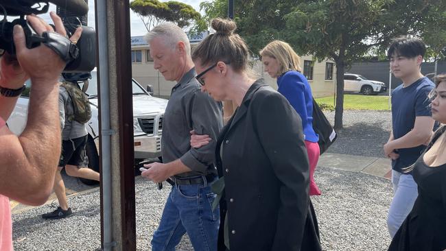 Jenni Wilmott leaving the Christies Beach Magistrates Court. Ms Wilmott is accused of criminal neglect following the death of a girl in her care. Picture: Kaysee Miller