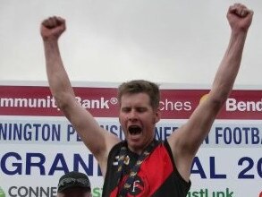 Jeremy Waixel gets his 2009 premiership medallion. Picture: SUPPLIED