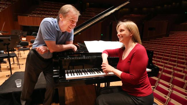 Orli Shaham withher husband David Robertson, chief conductor of Sydney Symphony Orchestra.