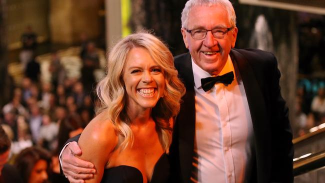 Kate &amp; Mike Sheahan arrive at the 2016 Brownlow Medal. Picture: Wayne Ludbey