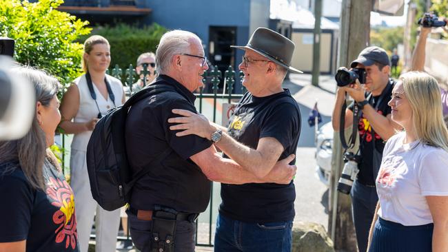 The Prime Minister attended the Balmain polling booth with his partner Jodie Haydon. Picture NCA NewsWire / Seb Haggett