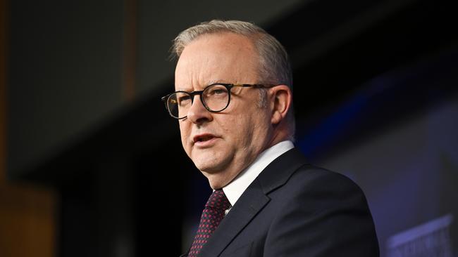 Prime Minister Anthony Albanese has slammed ‘evil forces’ seeking to divide Australians. Picture: NewsWire / Martin Ollman