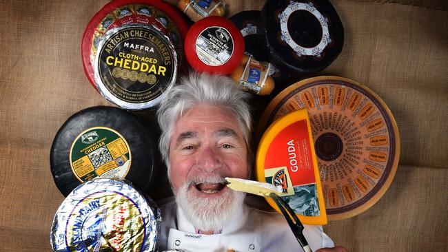 Russell Smith loves tasting cheese and all kinds of dairy. Picture: Tony Gough