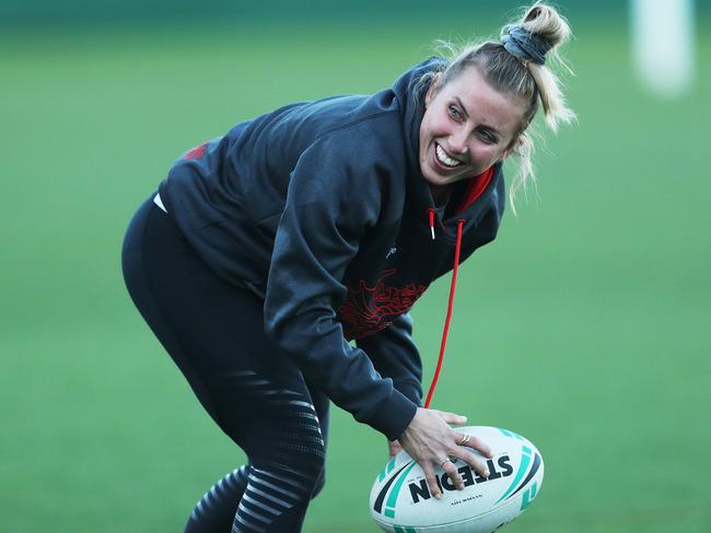 Sam Bremner during St. George-Illawarra Dragon's Women's team training at Kogarah. Pic: Phil Hillyard