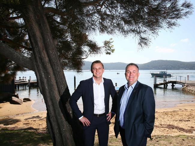 Taylor Martin and Adam Crouch pictured at Wagstaffe Public Wharf to announce the funding today. Picture: Sue Graham