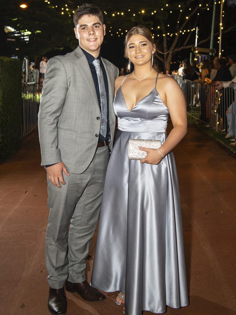 Callum Burke and partner Hannah Farrell at St Mary's College formal at Picnic Point, Friday, March 24, 2023. Picture: Kevin Farmer