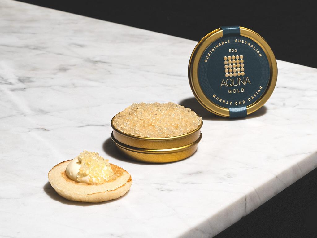 Aquna Gold Murray cod caviar. Picture: Supplied/Aquna