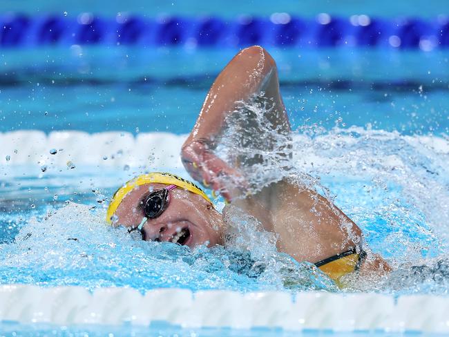 Nobody was swimming past Ariarne Titmus. Picture: Getty Images