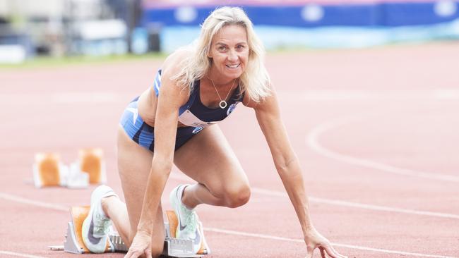 2024 Australian masters games at the Domain Athletics Centre, Amanda Coombe 56 NSW. Picture: Chris Kidd