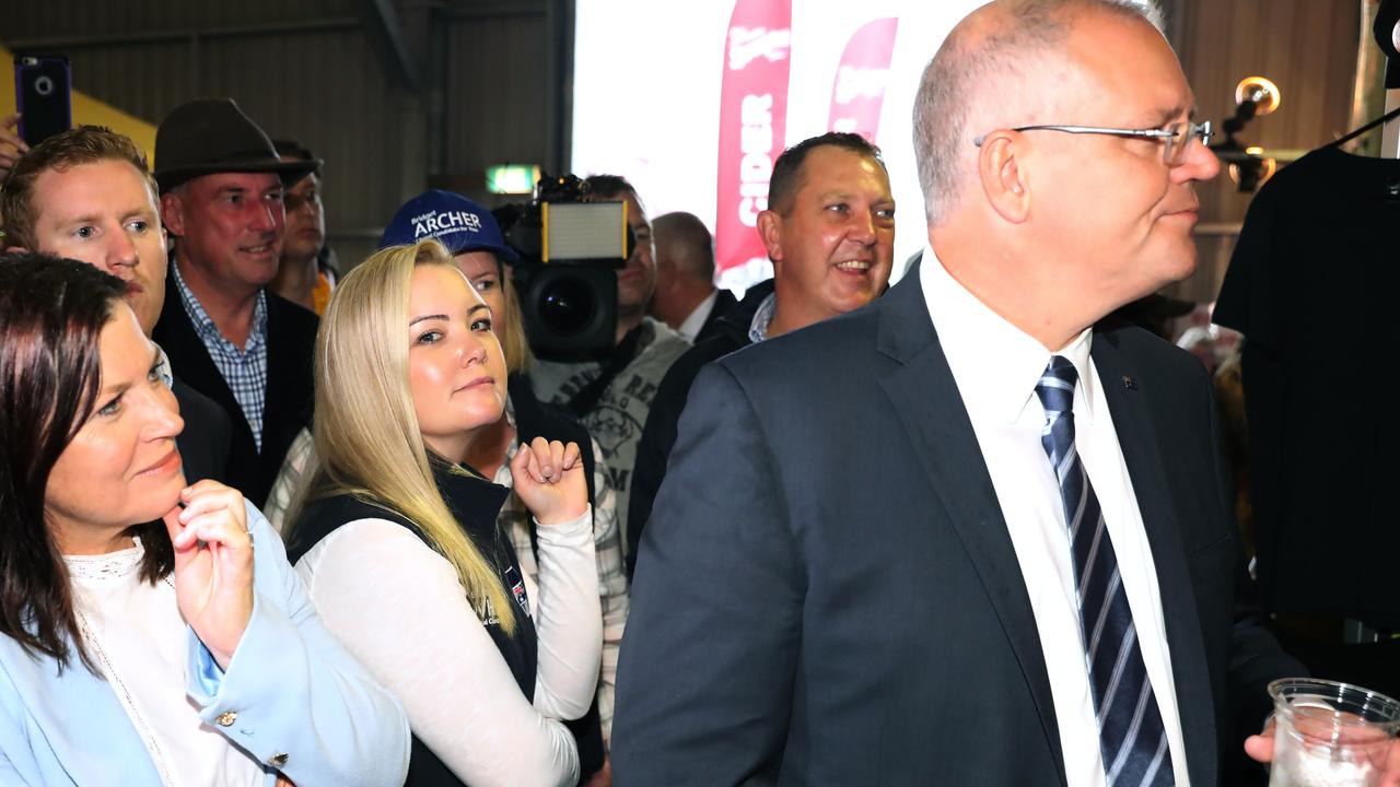 Jessica Whelan made an awkward appearance with Scott Morrison yesterday. Picture Gary Ramage