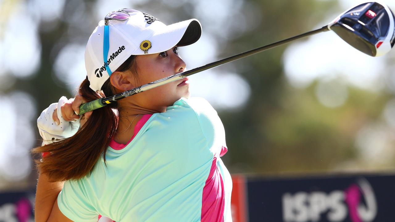 Danielle Kang in action at the Australian Open at Grange Golf Course in South Australia in 2015. Photo Sarah Reed.