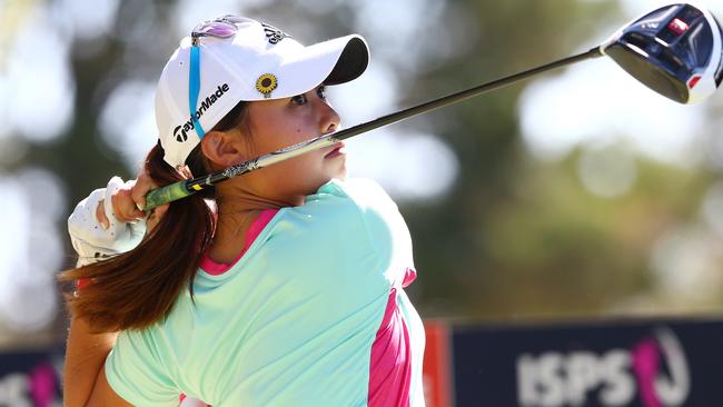 Danielle Kang in action at the Australian Open at Grange Golf Course in South Australia in 2015. Photo Sarah Reed.